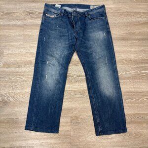 DEISEL Mens Regular Dark Blue Jeans larkee sz 38x29